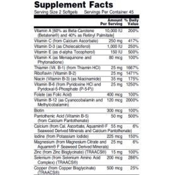 NOW Foods - Adam Multiple Vitamin Softgels 90 caps Now foods
